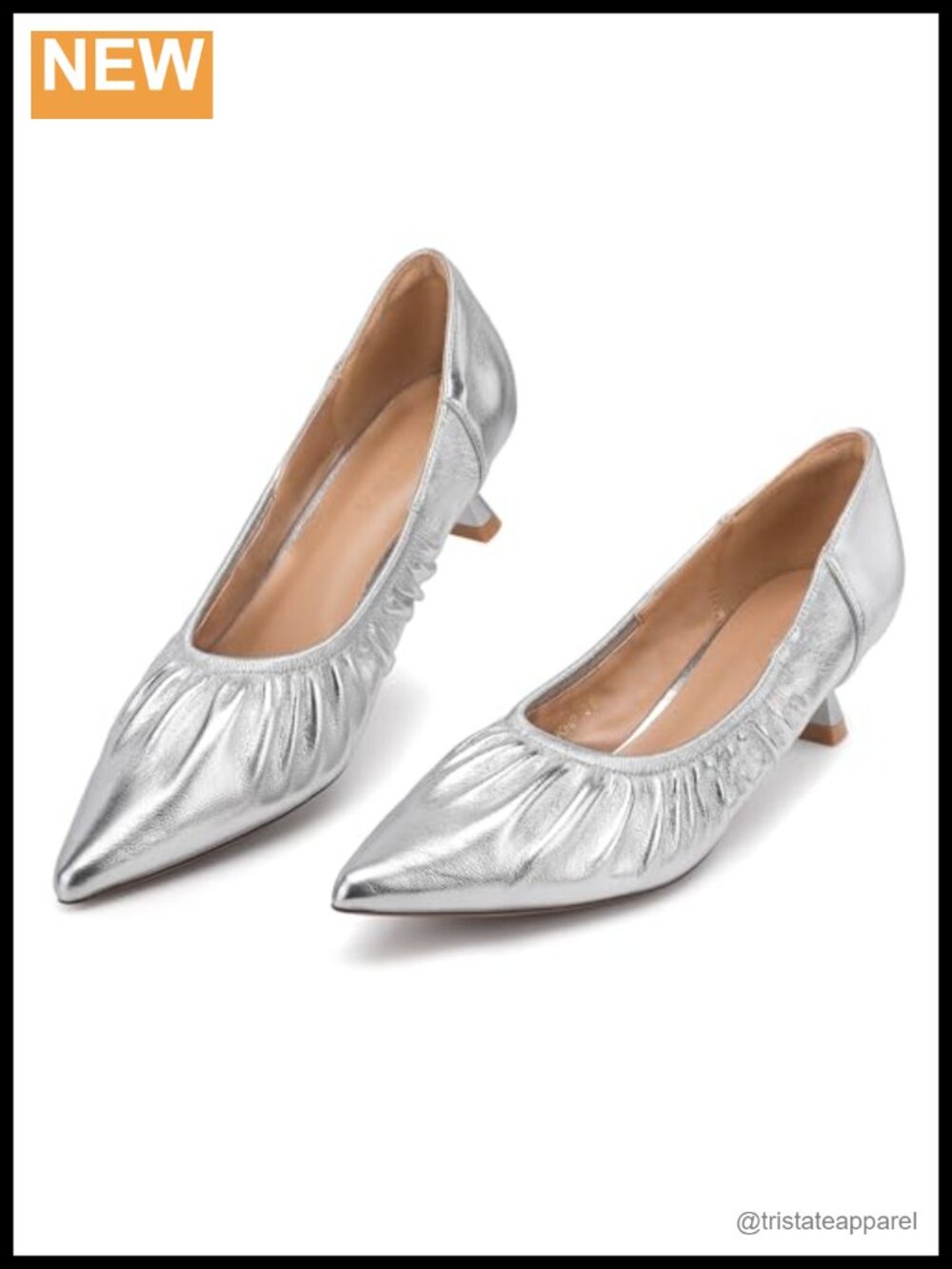 Kitten Heel Pumps Wide Feet Pointed Toe Slip On Formal Wedding Shoes